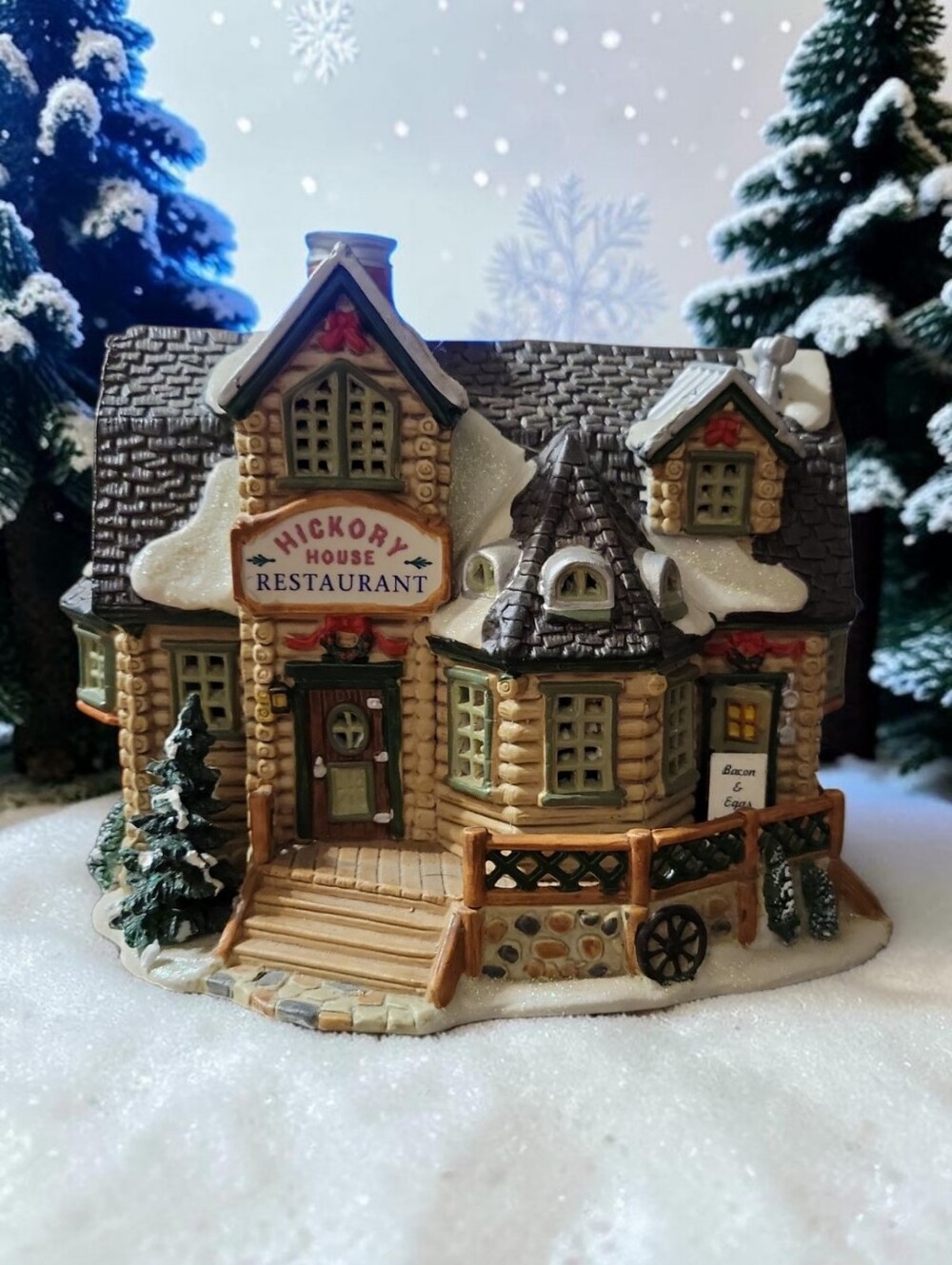 Vtg 2002 Lemax Christmas Village Hickory House Restaurant Enchanted Forest